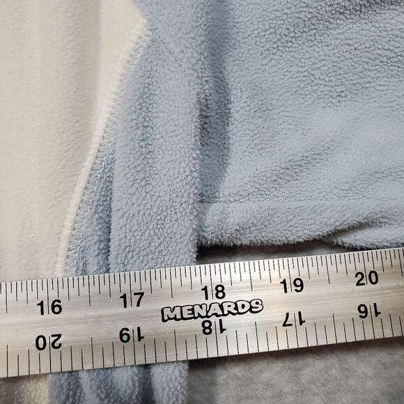 Columbia Sweatshirt Womens Large White Fleece Sportswear Logo 1/4 Zip Pullover - Picture 5 of 9